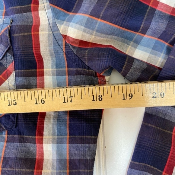 Buckle Black Button Up Shirt‎ Men Small Long sleeve Slim Fit Plaid - Picture 6 of 12